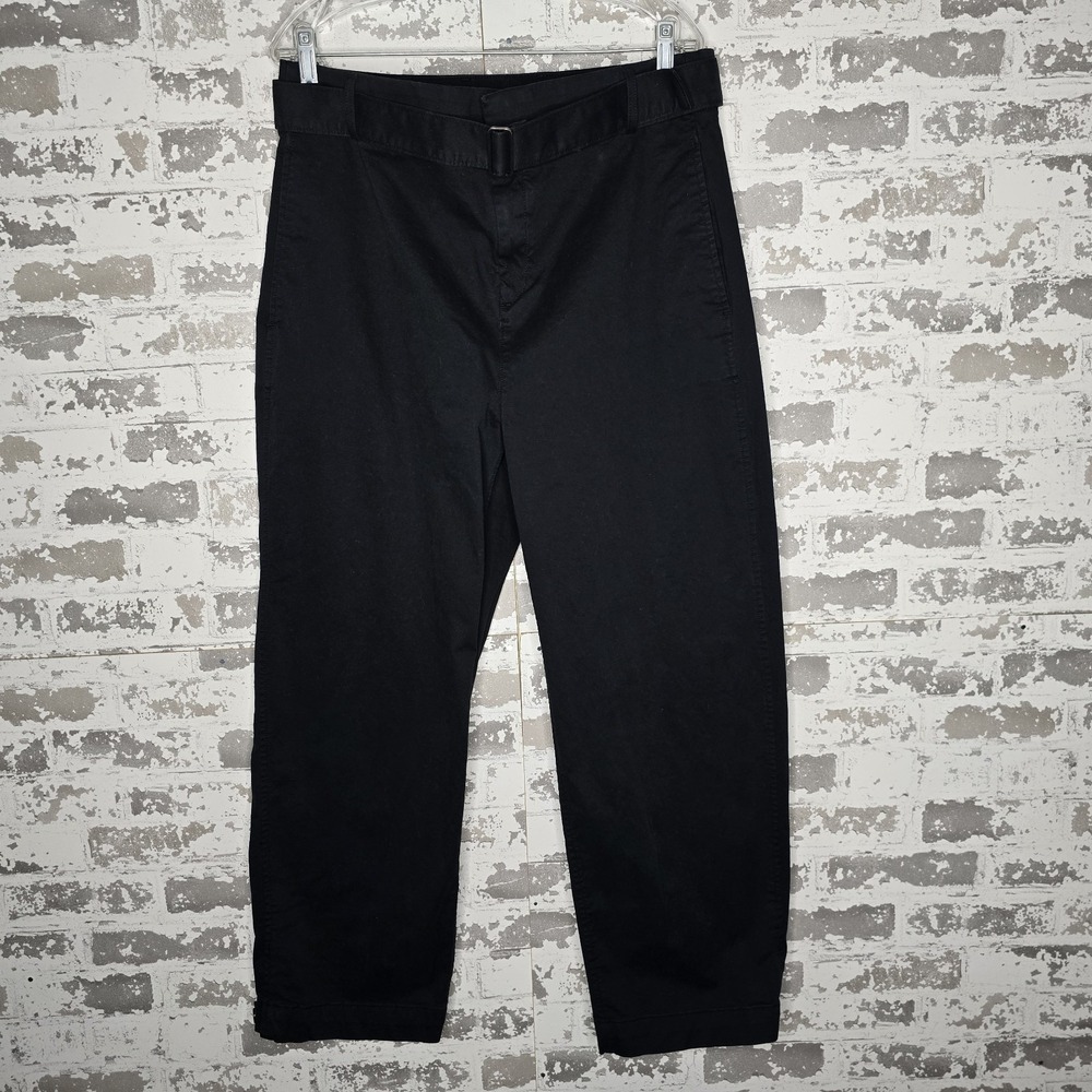 Banana Republic Pants Womens 14‎ Black Factory Authentic Straight Chino Belted